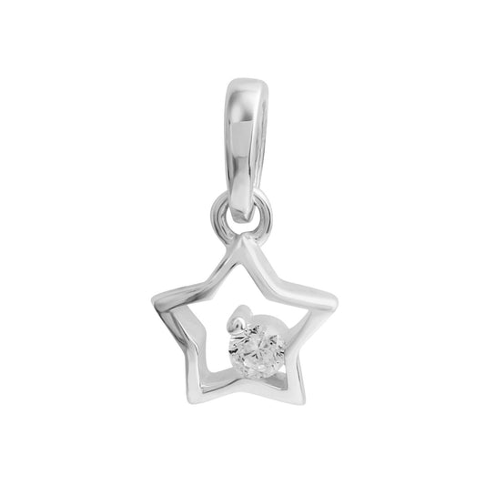 925/- Sterling silver star with zirconia