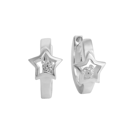 925/- Sterling Silver Star Cubic Zirconia