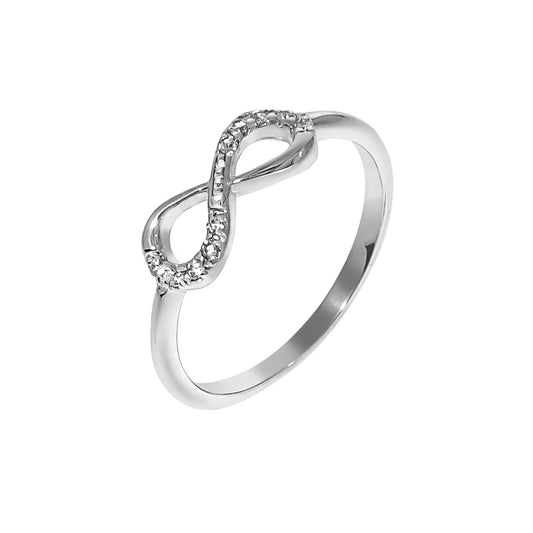 925/- Sterling Silver Infinity Cubic Zirconia