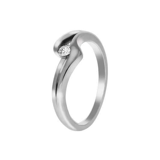 925/- Sterling silver rhodium plated zirconia