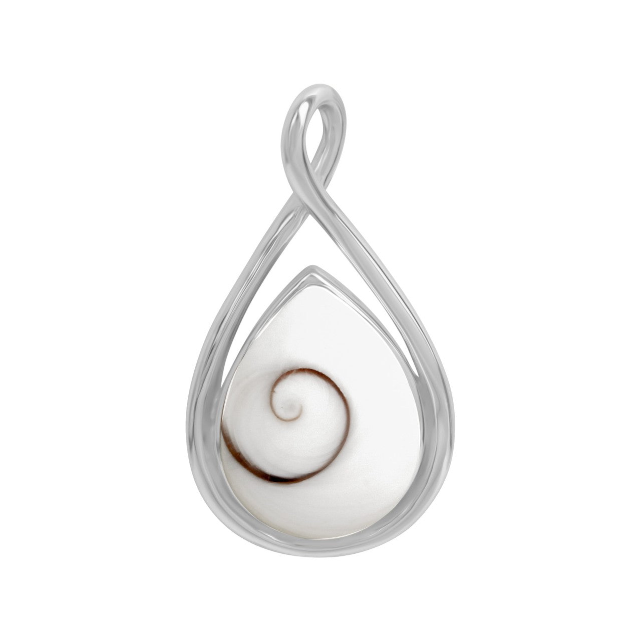 925/- Sterling silver rhodium plated with white shell