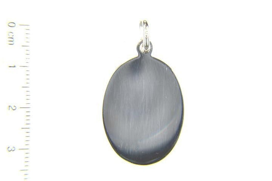 925/- Sterling silver rhodium plated silver plate 20x27mm