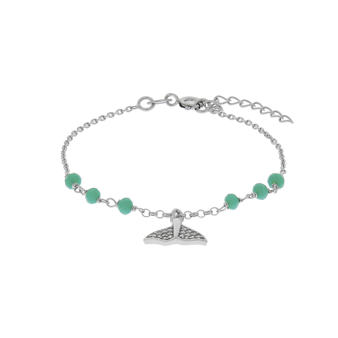 Armband 925/- Sterling Silber rhodiniert Glassteine und Zirkonia