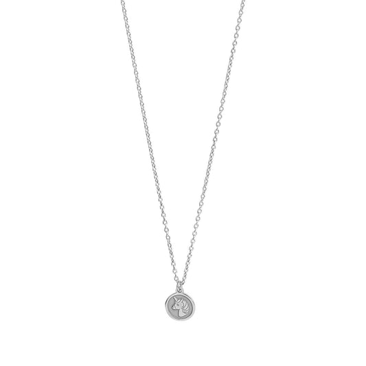 Collier 925/- Sterling Silber rhodiniert Einhorn