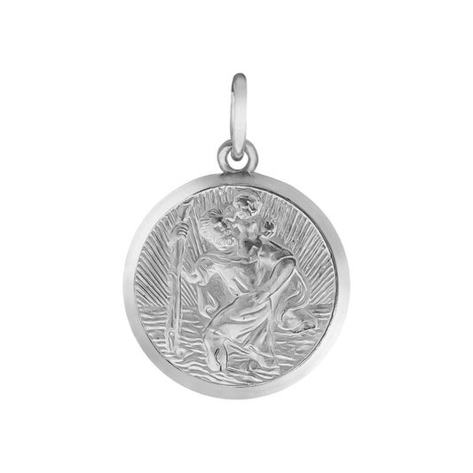 925/- Sterling silver rhodium plated Christophorus