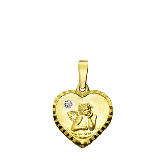 Pendant angel 333/- gold 1.8cm crystal