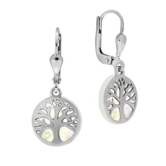 925/- sterling silver rhodium plated tree of life