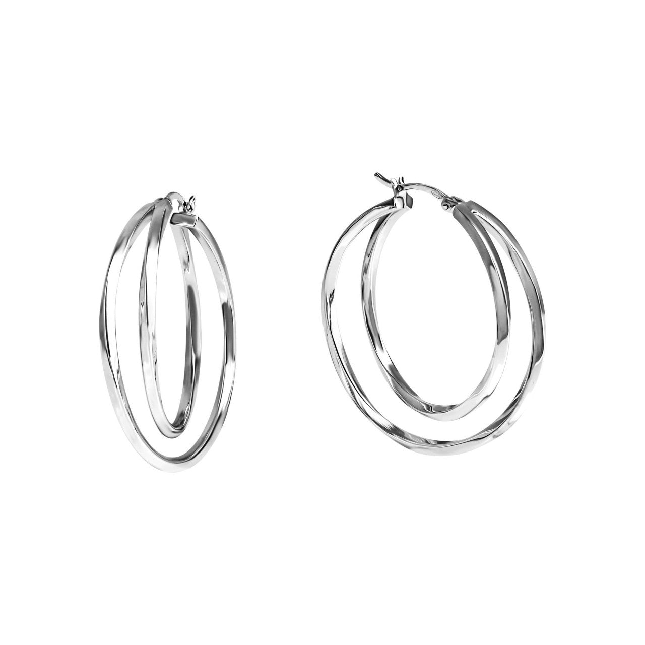 925/- Sterling silver rhodium plated 2 rows