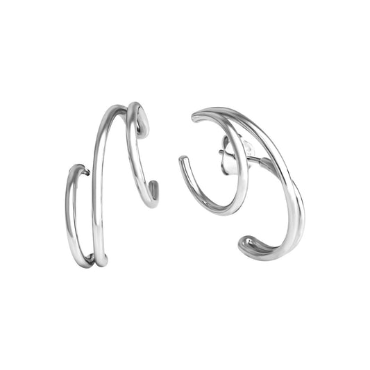 925/- Sterling silver rhodium plated 3 rows