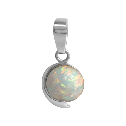 925/- Sterling silver rhodium plated imit. Opal white