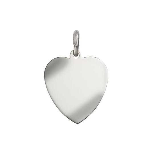 925/- Sterling silver rhodium plated silver plate heart