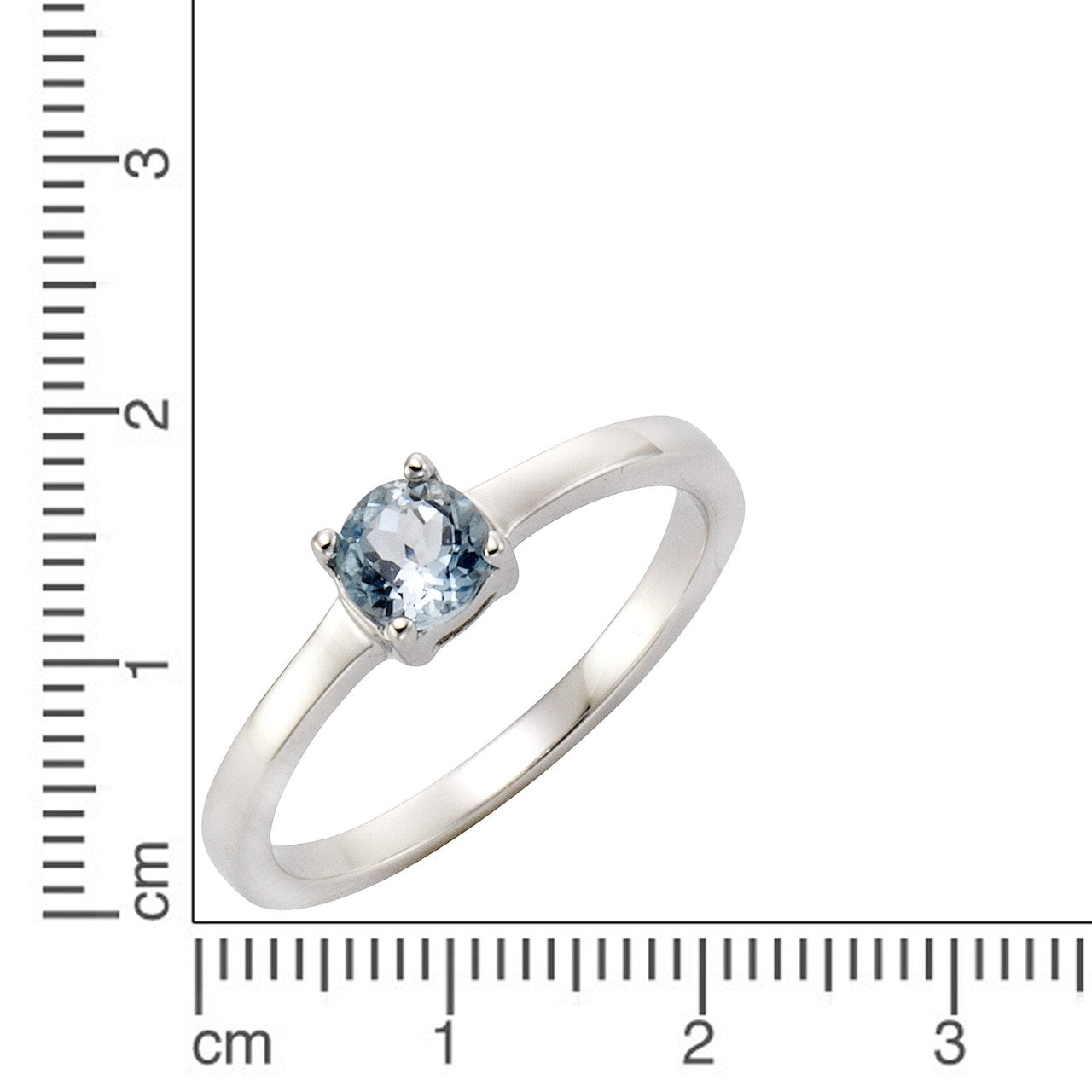 Ring 925/- Sterling Silber rhodiniert Blautopas beh.