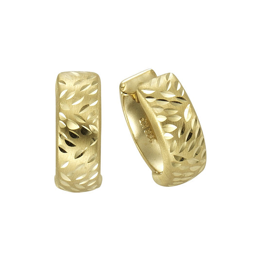 Creolen 333 Gold diamantiert 13mm