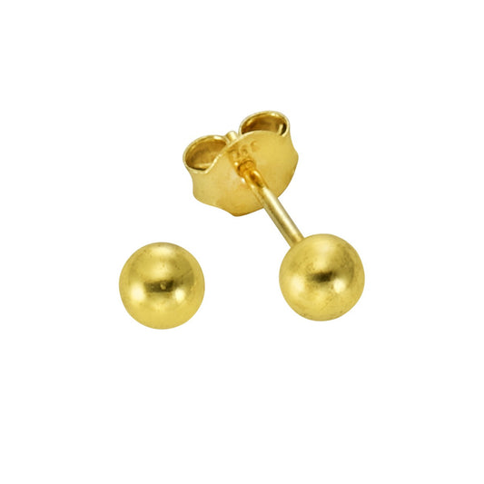 Stud earrings 333/- gold 1.4cm shiny