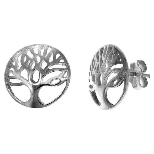 925 sterling silver rhodium plated tree of life