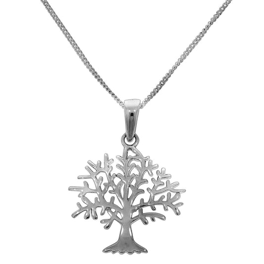 925 sterling silver rhodium plated tree of life