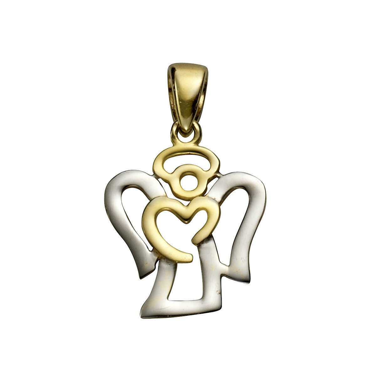 Pendant angel 333 gold two-tone