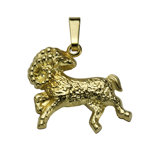 Pendant zodiac sign Aries 333/- gold 2.0cm