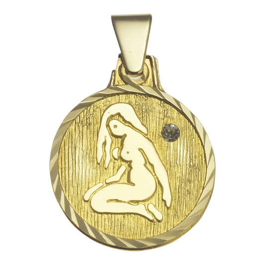 Pendant zodiac sign Virgo 333/- gold 1.7cm crystal