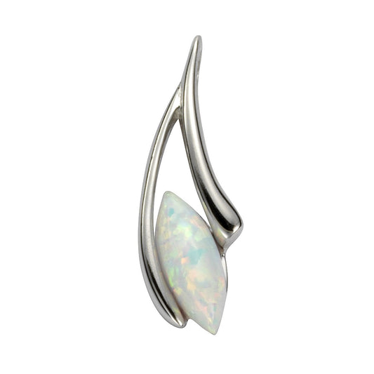 925/- Sterling silver rhodium plated opal