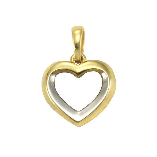 Pendant heart 333 gold two-tone