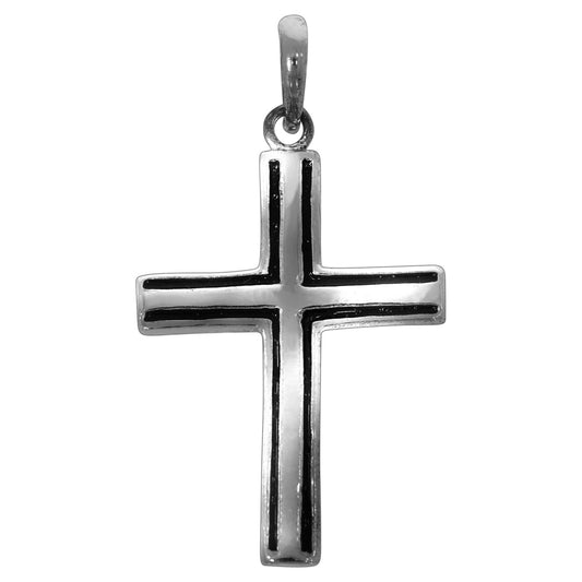 925 silver rhodium plated cross