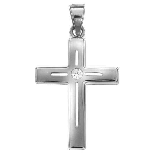 925 silver rhodium plated cross