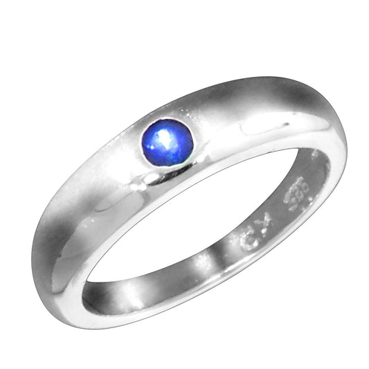 925 sterling silver with sapphire