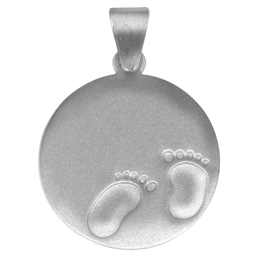 925 silver rhodium plated footprints