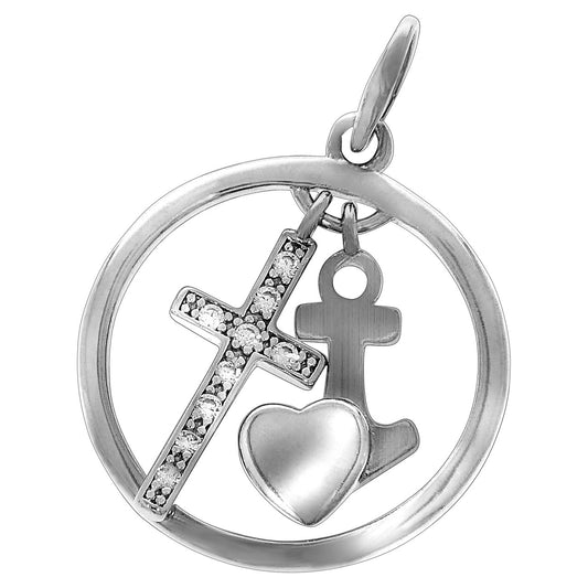 925 silver cross zirconia