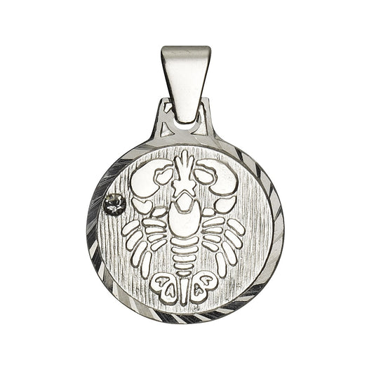 925/- Sterling silver rhod. Cancer