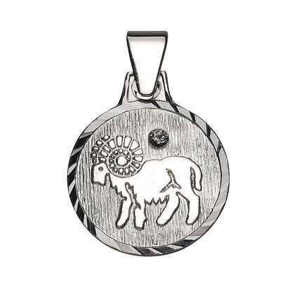 925/- Sterling silver rhod. Aries