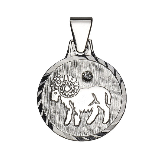 925/- Sterling silver rhod. Aries