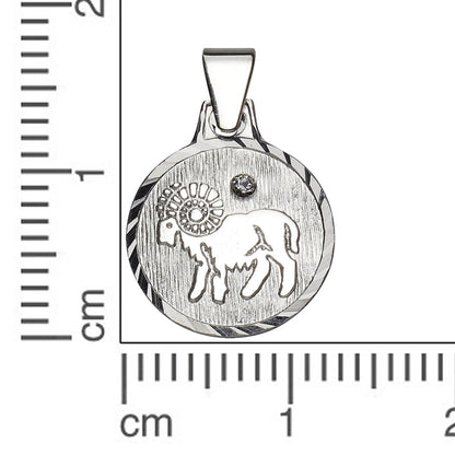 925/- Sterling silver rhod. Aries