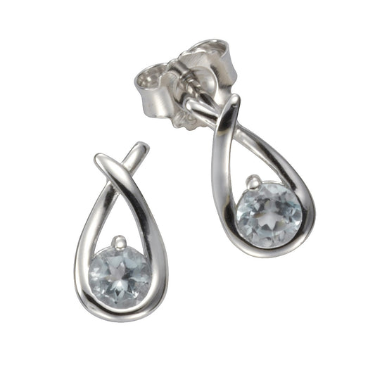 925/- Sterling silver 2x blue topaz