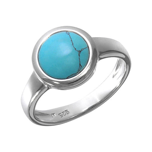 925/- Sterling silver rhodium plated turquoise