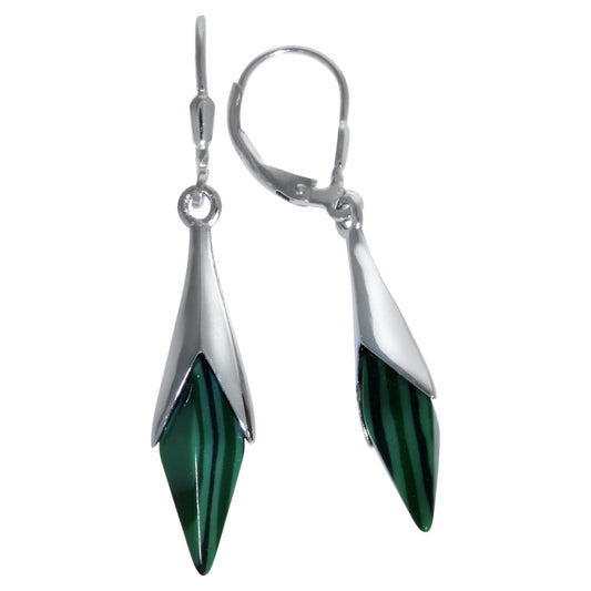 925/- Sterling silver synthetic malachite