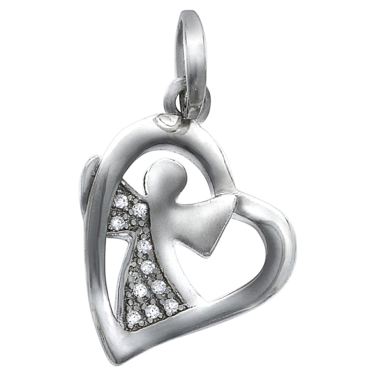 925 silver rhodium plated angel