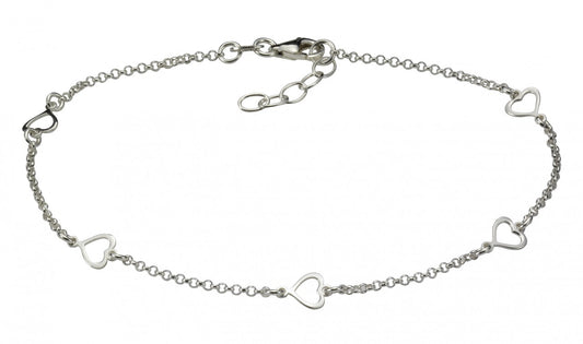 Fusskette 925/- Sterling Silber 24+2cm