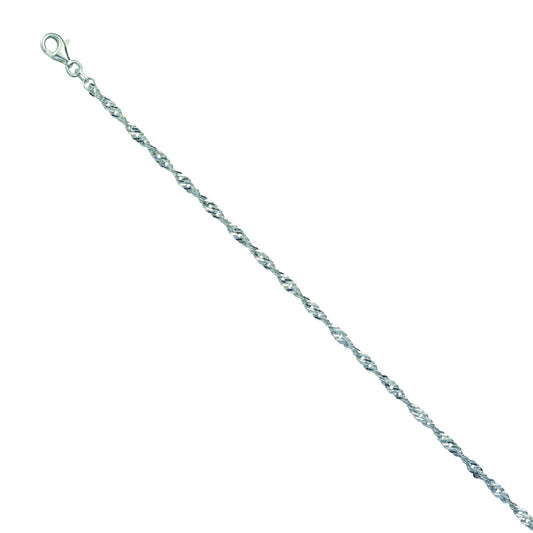 Armband 925/- Sterling Silber rhodiniert 19cm