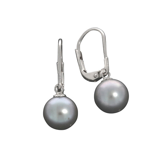 925 silver rhodium-plated with freshwater cultured pearls in gray