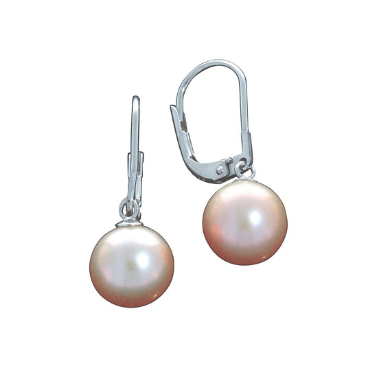 925 silver rhodium-plated with freshwater cultured pearls in natural pink