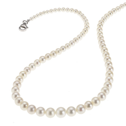 925 silver rhodium-plated with freshwater cultured pearls in white