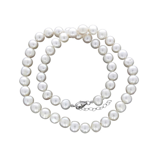 925 silver rhodium plated with freshwater cultured pearls