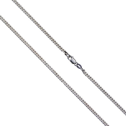 925 silver curb chain diamond-coated