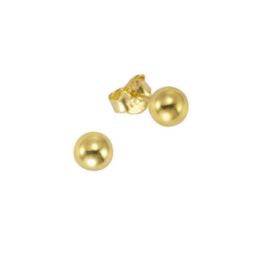 Stud earrings 333/- yellow gold 1.4cm shiny