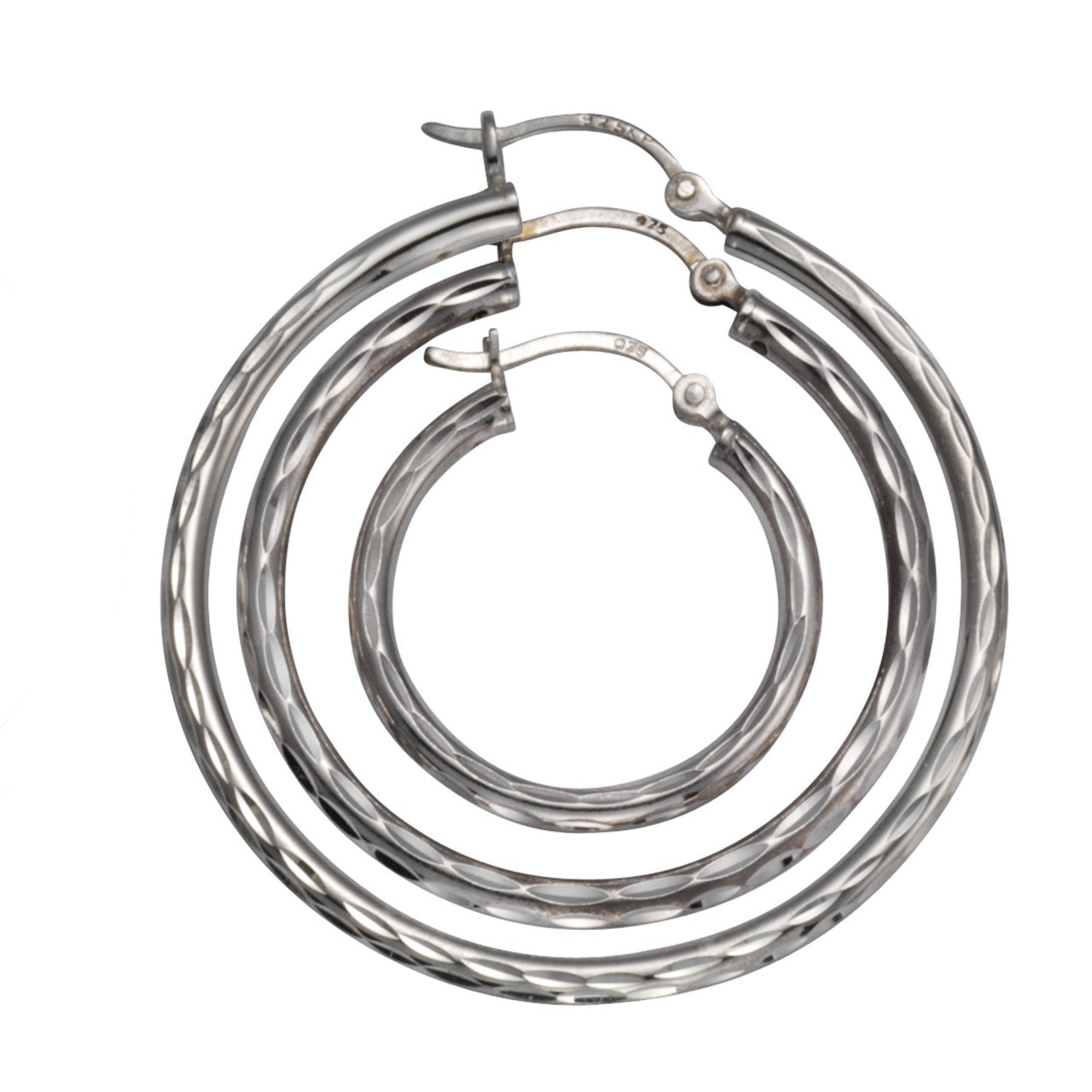 925 silver rhodium plated 24mm