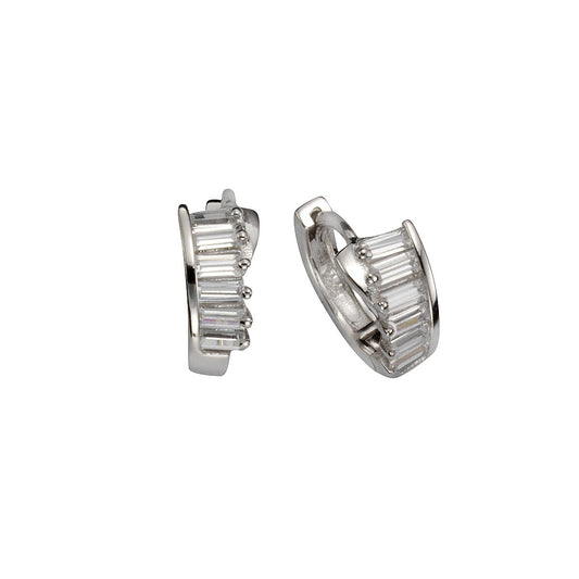 925 silver rhodium-plated, 12x zirconia