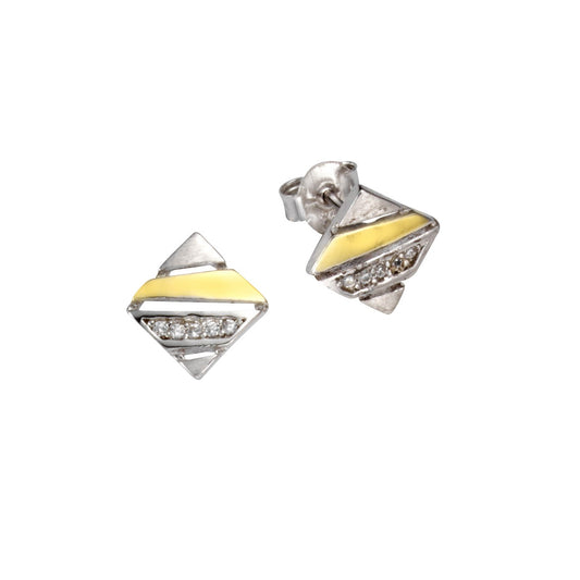 925 silver two-tone zirconia