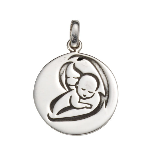 925 silver oxidized mother/child